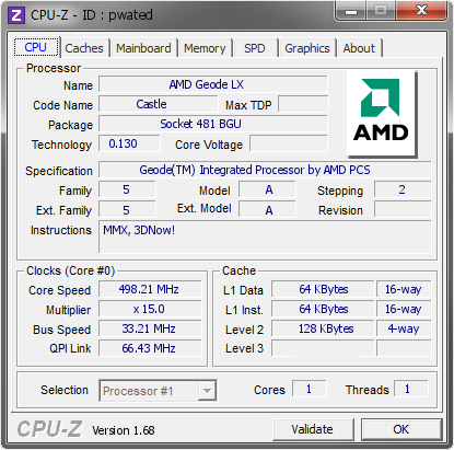 screenshot of CPU-Z validation for Dump [pwated] - Submitted by  WWW-4D126C729F6  - 2014-02-08 19:02:59