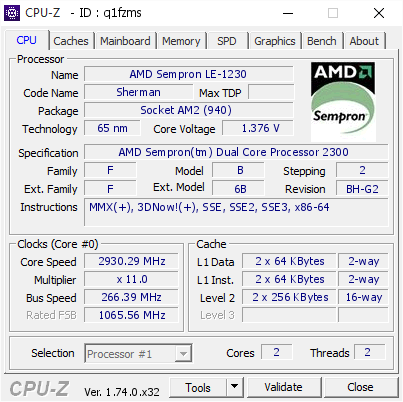 screenshot of CPU-Z validation for Dump [q1fzms] - Submitted by  nmjdb  - 2015-11-19 18:44:13