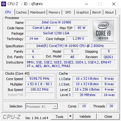 screenshot of CPU-Z validation for Dump [q5qnnc] - Submitted by  DESKTOP-EM5TVV7  - 2021-08-23 09:18:33