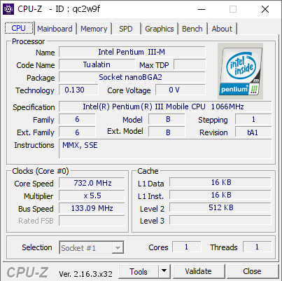 screenshot of CPU-Z validation for Dump [qc2w9f] - Submitted by  Xhoba  - 2025-10-04 11:04:49