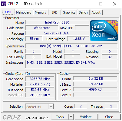 screenshot of CPU-Z validation for Dump [qdavfk] - Submitted by  MykolayZack  - 2022-08-16 13:26:10