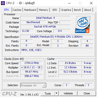 screenshot of CPU-Z validation for Dump [qddug5] - Submitted by  Builder04  - 2021-06-28 16:15:13