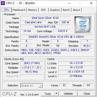 screenshot of CPU-Z validation for Dump [qhu06e] - Submitted by  SIMUL-STPARK  - 2026-04-01 08:08:57