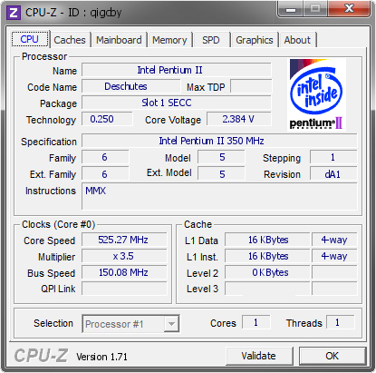 screenshot of CPU-Z validation for Dump [qigcby] - Submitted by  sburnolo  - 2014-12-22 22:12:44