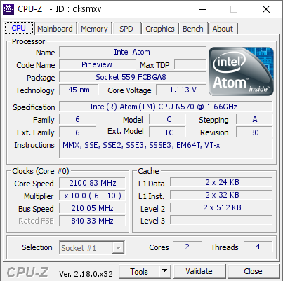 screenshot of CPU-Z validation for Dump [qksmxv] - Submitted by  Yusufcali45  - 2026-04-16 10:59:19