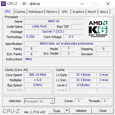 screenshot of CPU-Z validation for Dump [qlekuq] - Submitted by  alexmaj467  - 2016-11-19 20:45:43