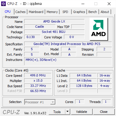 screenshot of CPU-Z validation for Dump [qqdwva] - Submitted by  nana111  - 2020-03-25 17:24:22
