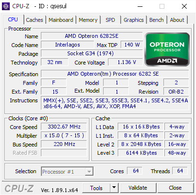 screenshot of CPU-Z validation for Dump [qsesul] - Submitted by  WIN-QI2TJ7P8FT0  - 2020-04-21 14:23:48