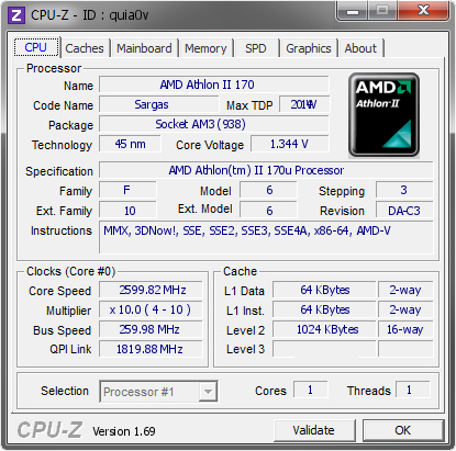 screenshot of CPU-Z validation for Dump [quia0v] - Submitted by  CRABBY-PC  - 2014-07-09 02:07:00