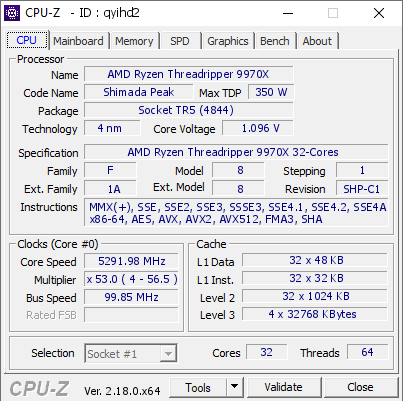 screenshot of CPU-Z validation for Dump [qyihd2] - Submitted by  KINGCRIMSON  - 2026-02-05 06:39:03