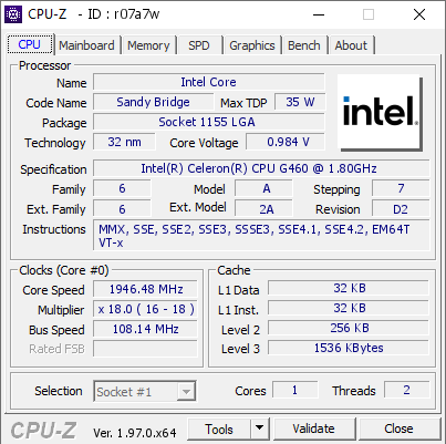 screenshot of CPU-Z validation for Dump [r07a7w] - Submitted by  sNQ  - 2021-11-21 14:16:30