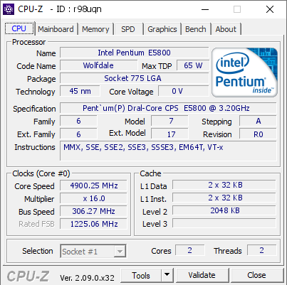 screenshot of CPU-Z validation for Dump [r98uqn] - Submitted by  dejan_bin_laden  - 2024-04-02 13:56:31