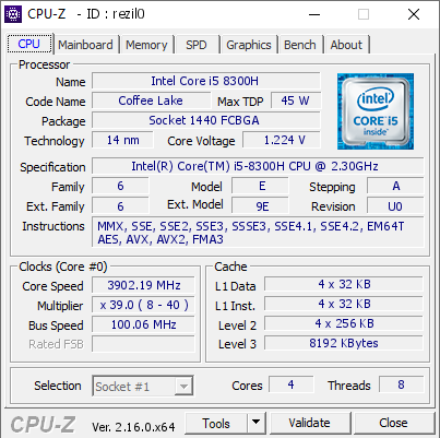 screenshot of CPU-Z validation for Dump [rezil0] - Submitted by  Anonymous  - 2025-07-26 10:26:39