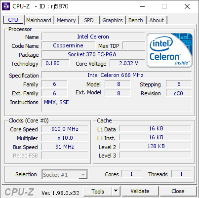 screenshot of CPU-Z validation for Dump [rj5870] - Submitted by  obijuan83  - 2024-09-15 13:24:50