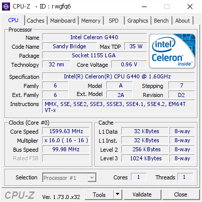 screenshot of CPU-Z validation for Dump [rwgfq6] - Submitted by  NEVEU-PC  - 2015-11-11 16:53:34