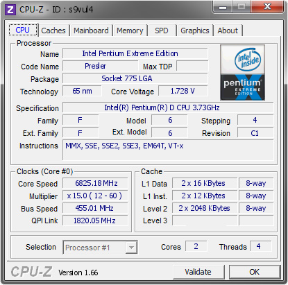 screenshot of CPU-Z validation for Dump [s9vul4] - Submitted by  ivanov  - 2013-09-13 01:09:43