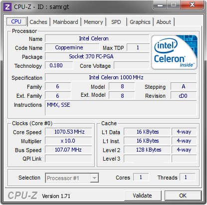 screenshot of CPU-Z validation for Dump [samrgt] - Submitted by  StingerYar  - 2015-01-01 10:01:45