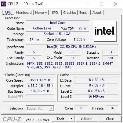 screenshot of CPU-Z validation for Dump [se7ya0] - Submitted by  TASOS  - 2024-12-22 13:21:53