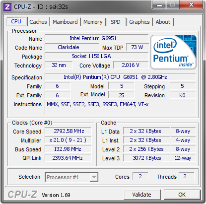 screenshot of CPU-Z validation for Dump [sek32s] - Submitted by  Jeffery Mongillo  - 2014-05-18 10:05:55