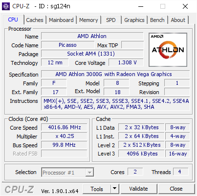 Amd Athlon 4016 86 Mhz Cpu Z Validator