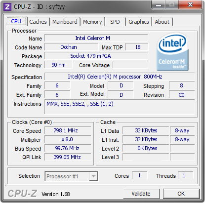 screenshot of CPU-Z validation for Dump [syftyy] - Submitted by  ADMIN-3196C0BC4  - 2014-03-24 18:03:57