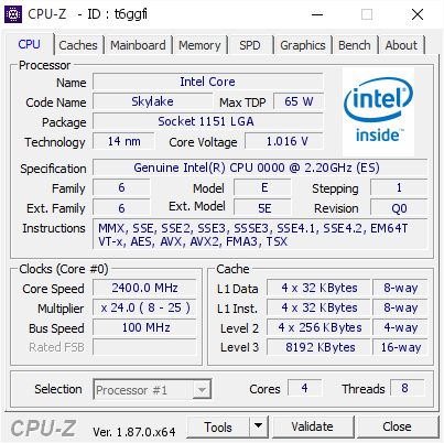 Intel Core 2400 Mhz Cpu Z Validator