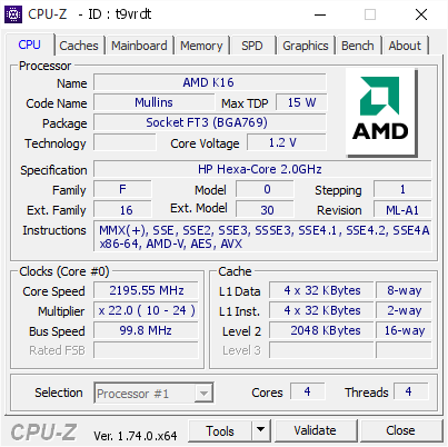 screenshot of CPU-Z validation for Dump [t9vrdt] - Submitted by  PC-JACK  - 2015-11-04 03:33:38