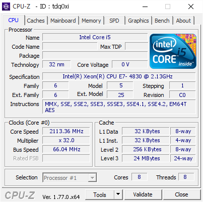 screenshot of CPU-Z validation for Dump [tdq0xi] - Submitted by  Anonymous  - 2016-10-29 16:15:13