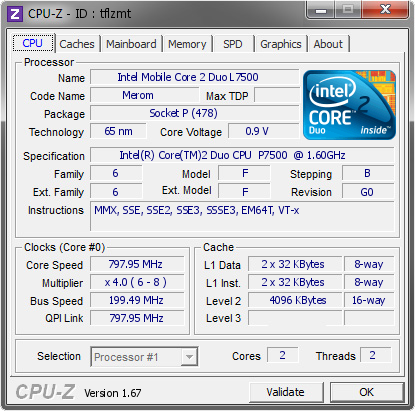 screenshot of CPU-Z validation for Dump [tflzmt] - Submitted by  MACBOOKAIR-PC  - 2014-01-04 13:01:22