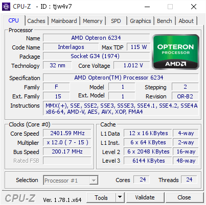 screenshot of CPU-Z validation for Dump [tjw4v7] - Submitted by  DESKTOP-PEQ2SRH  - 2017-01-09 01:27:34