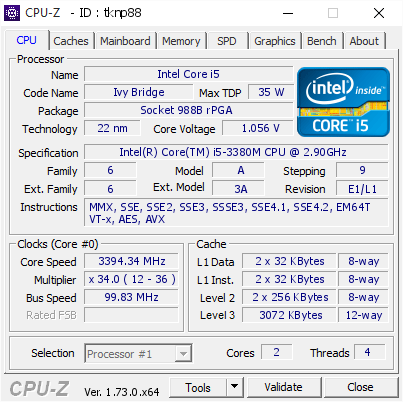screenshot of CPU-Z validation for Dump [tknp88] - Submitted by  DOKIS  - 2015-08-29 07:27:45