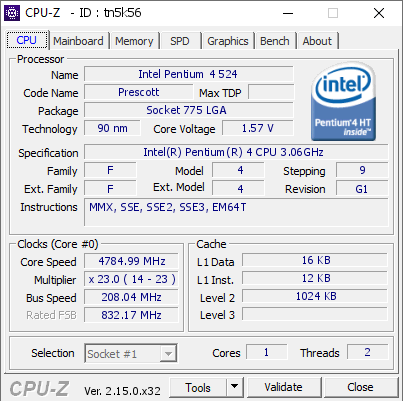 screenshot of CPU-Z validation for Dump [tn5k56] - Submitted by  digitalbath  - 2026-02-22 00:08:38