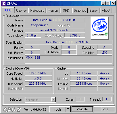 screenshot of CPU-Z validation for Dump [tv980t] - Submitted by  VooDooMan  - 2024-06-10 01:24:09