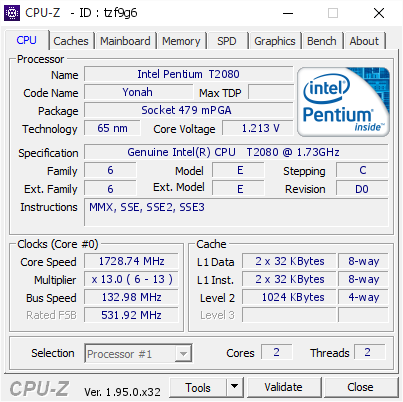 screenshot of CPU-Z validation for Dump [tzf9g6] - Submitted by  DESKTOP-INJLBPG  - 2021-02-02 09:08:37