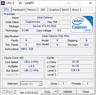 screenshot of CPU-Z validation for Dump [uq4d5f] - Submitted by  zombie568  - 2023-05-09 13:05:11