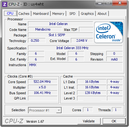 screenshot of CPU-Z validation for Dump [uy4wht] - Submitted by  Diabolik Oc  - 2014-02-27 20:02:29