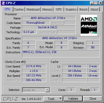 screenshot of CPU-Z validation for Dump [v4e07h] - Submitted by  nav2005  - 2023-07-04 14:08:03