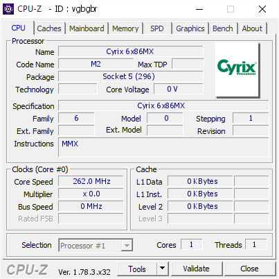 screenshot of CPU-Z validation for Dump [vgbgbr] - Submitted by  Max1024, Belarus OC Team  - 2017-03-27 22:41:17