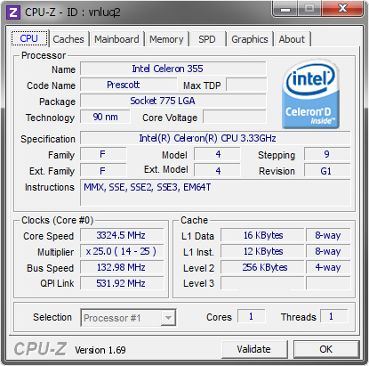 screenshot of CPU-Z validation for Dump [vnluq2] - Submitted by  MUDYRD3  - 2014-04-17 15:04:09