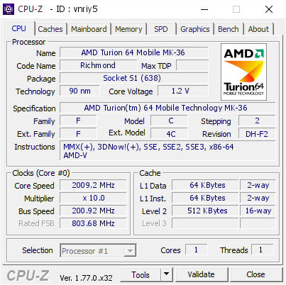 screenshot of CPU-Z validation for Dump [vnriy5] - Submitted by  PAULO-PC  - 2016-09-08 01:08:55