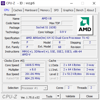 screenshot of CPU-Z validation for Dump [vvzgr6] - Submitted by  USERR-PC-PC  - 2016-04-09 21:03:20