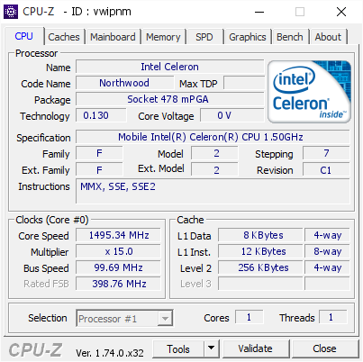 screenshot of CPU-Z validation for Dump [vwipnm] - Submitted by  BILDUNDTON  - 2015-12-03 16:03:49