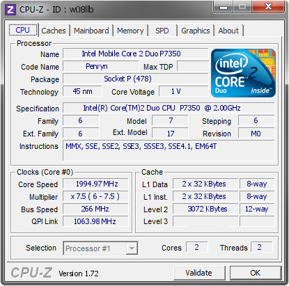 screenshot of CPU-Z validation for Dump [w08llb] - Submitted by  ÑËÀÂÀ-ÏÊ  - 2015-03-26 16:03:42