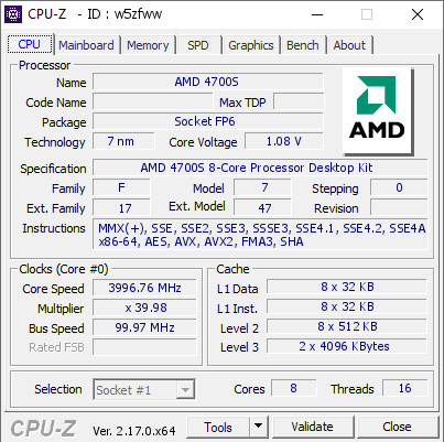 screenshot of CPU-Z validation for Dump [w5zfww] - Submitted by  IKARO  - 2025-11-14 22:45:10