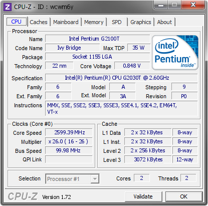 screenshot of CPU-Z validation for Dump [wcwm6y] - Submitted by  VALERIE  - 2015-07-28 13:07:21