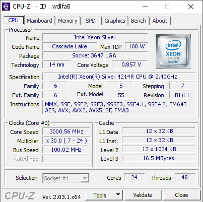 screenshot of CPU-Z validation for Dump [wdlfa8] - Submitted by  NS1013929  - 2022-12-12 16:37:01