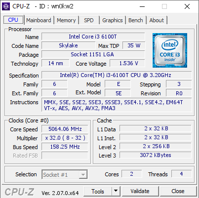 screenshot of CPU-Z validation for Dump [wn0kw2] - Submitted by  RADOVANSLAV-PC  - 2023-10-24 13:50:21