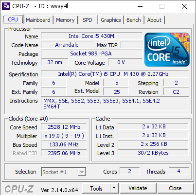 screenshot of CPU-Z validation for Dump [wvay4l] - Submitted by  DESKTOP-8A80BM0  - 2025-04-28 09:09:31