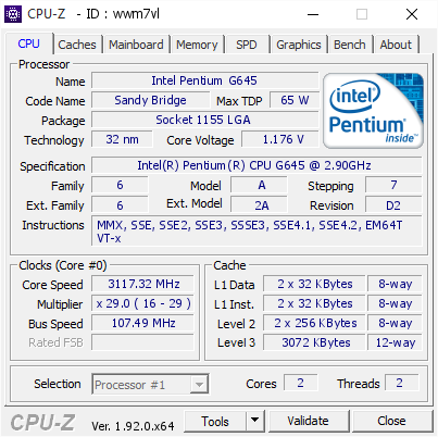 screenshot of CPU-Z validation for Dump [wwm7vl] - Submitted by  redratamd  - 2020-09-13 22:27:47