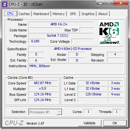screenshot of CPU-Z validation for Dump [x52ian] - Submitted by  Dead Things  - 2014-02-19 02:02:19